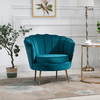 HOMCOM-Poltrona-di-Design-Stile-Vintage-Imbottita-in-Velluto-79x77x77cm-Verde-Petrolio