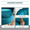 HOMCOM-Poltrona-di-Design-Stile-Vintage-Imbottita-in-Velluto-79x77x77cm-Verde-Petrolio