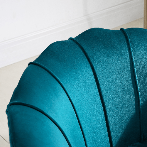 HOMCOM-Poltrona-di-Design-Stile-Vintage-Imbottita-in-Velluto-79x77x77cm-Verde-Petrolio