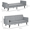 HOMCOM-Divano-Letto-a-1-Piazza-in-Tessuto-e-Seduta-a-3-Posti-Schienale-a-3-Reclinazioni-198x81x81cm---Grigio