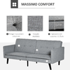 HOMCOM-Divano-Letto-a-1-Piazza-in-Tessuto-e-Seduta-a-3-Posti-Schienale-a-3-Reclinazioni-198x81x81cm---Grigio