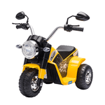 HOMCOM Moto Elettrica per Bambini 18-36 mesi a 3 Ruote Batteria Ricaricabile - Giallo