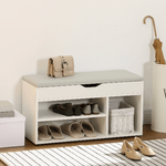 HOMCOM-Mobile-Scarpiera-Salvaspazio-con-Panca-Contenitore-Imbottita-e-Vani-Aperti-80x30x43cm-Bianco