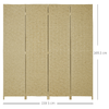 HOMCOM-Paravento-Separe-da-Interno-a-4-Ante-in-Legno-Pieghevole-e-Salvaspazio-Altezza-170cm-Marrone