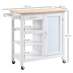 HOMCOM-Carrello-da-Cucina-con-1-Cassetto-1-Armadietto-e-1-Ripiano-a-3-Livelli-92x40x84cm-Bianco