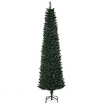 HOMCM Albero di Natale Artificiale Alto con Base Pieghevole 380 Rami in PVC e Metallo 180cm, Verde