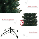 HOMCM-Albero-di-Natale-Artificiale-Alto-con-Base-Pieghevole-380-Rami-in-PVC-e-Metallo-180cm-Verde