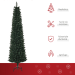 HOMCM-Albero-di-Natale-Artificiale-Alto-con-Base-Pieghevole-380-Rami-in-PVC-e-Metallo-180cm-Verde