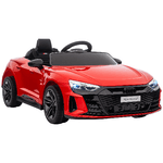 HOMCOM-Macchina-Elettrica-per-Bambini-37-60-Mesi-Licenza-Audi-con-Pulsanti-Cinture-e-Fari-103x58x41-cm-Rossa-e-Nera