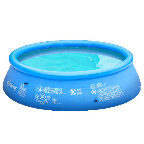 Outsunny-Piscina-Gonfiabile-da-Giardino-per-3-4-Persone-in-PVC-a-3-Strati-con-Valvola-di-Scarico-e-Pompa-Manuale-Inclusa-Φ274x76cm-Blu