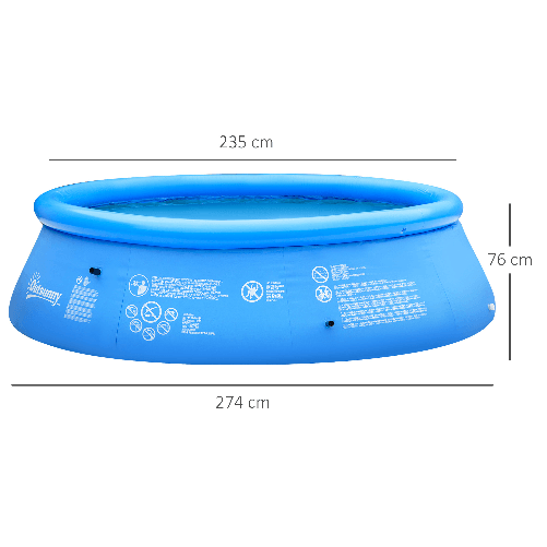 Outsunny-Piscina-Gonfiabile-da-Giardino-per-3-4-Persone-in-PVC-a-3-Strati-con-Valvola-di-Scarico-e-Pompa-Manuale-Inclusa-Φ274x76cm-Blu