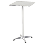 HOMCOM Tavolo Bar Ristorante in Acciaio Inox Quadrato 60x60cm Altezza 70-110cm