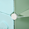 HOMCOM-Mobile-Scarpiera-Modulare-Salvaspazio-a-Fungo-16-Cubi-in-Acciaio-e-PP-145x47x145-cm-Verde-e-Blu