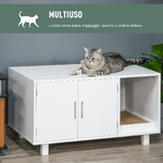 PawHut-Mobile-per-Lettiera-Gatti-in-Legno-2-Ante-e-Apertura-Laterale-con-Tiragraffi