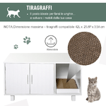 PawHut-Mobile-per-Lettiera-Gatti-in-Legno-2-Ante-e-Apertura-Laterale-con-Tiragraffi