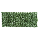 Outsunny Rotolo di Siepe Artificiale per Balcone e Giardino in PE Anti-UV, Siepe Finta con Foglie Verde Scuro 240x100cm