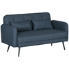 HOMCOM-Divano-2-Posti-con-Rivestimento-in-Tessuto-e-2-Cuscini-135x74x82cm-Blu-Scuro