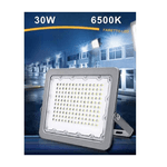 Trade Shop Traesio-faro Led Proiettore Per Esterno Grigio 30w Ip65 Luce 6500k 4000k 3000k Fs30w - -bianco Caldo      -