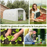 Outsunny-Serra-da-Giardino-a-Tunnel-5x2x2m-con-Struttura-in-Acciaio-e-Telo-in-Polietilene-Bianco