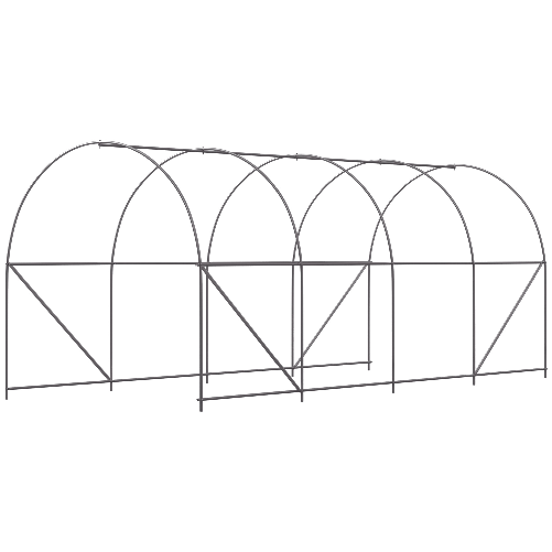 Outsunny-Serra-da-Giardino-a-Tunnel-5x2x2m-con-Struttura-in-Acciaio-e-Telo-in-Polietilene-Bianco