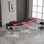 HOMCOM-Lettino-Massaggi-Portatile-Pieghevole-e-Professionale-in-Alluminio-per-Estetista-Terapista-SPA-Rosso-e-Nero-215x60x61-84cm