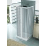 Box doccia tre lati apertura totale centrale a soffietto in pvc h.185cm Doliso Legrese Bianco,80x120x80 cm