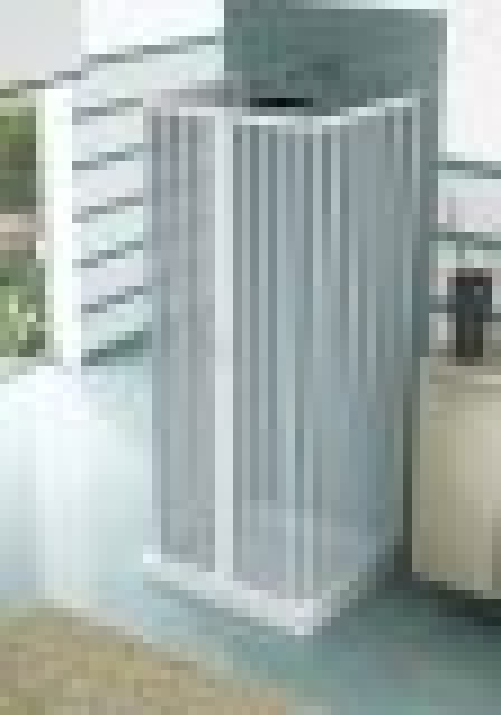 Box doccia tre lati apertura totale centrale a soffietto in pvc h.185cm Doliso Legrese Bianco,70x120x70 cm