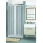 Porta doccia apertura centrale a soffietto in pvc h.185cm Doliso Legrese Bianco,190 cm