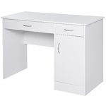 HOMCOM-Scrivania-Moderna-per-PC-e-Computer-con-2-Cassetti-e-1-Armadietto-Scrivania-con-Libreria-Salvaspazio-per-Ufficio-o-Camera-in-Legno-Bianco