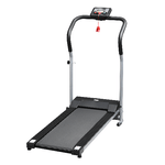 HOMCOM Tapis Roulant Elettrico e Pieghevole con Schermo LCD e 2 Ruote per Allenamento a Casa o in Ufficio, Motore 500W Velocit� 10km/h