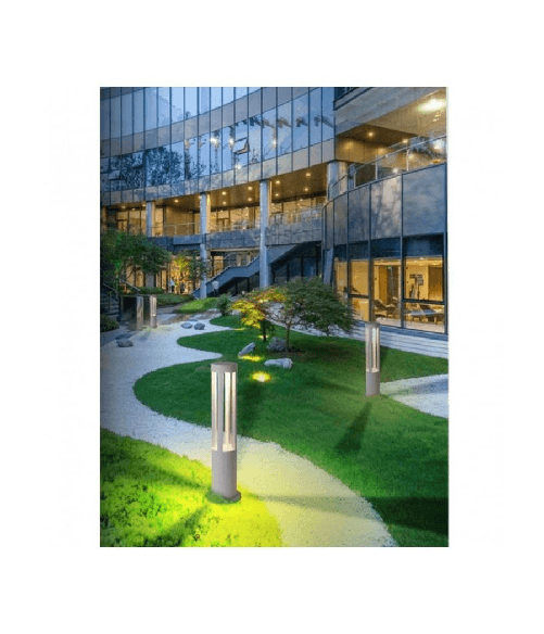 Trade Shop Traesio-lampione Giardino Lampada 12w Led Terra Esterno Lampioncino Vialetti Bianco Es28 - -bianco Freddo      -