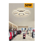 Trade Shop Traesio-plafoniera Led 50w Forma Fiore Con Pendenti Moderna Luce 6500k 3000k 4000k C42-b -