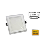 Trade Shop Traesio-pannello Led Slim Incasso Quadrato 18 Watt Luce 4000k 6500k 3000k 265v P-165eq -