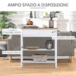 HOMCOM-Tavolo-Consolle-con-Cassetto-per-Ingresso-Bianco