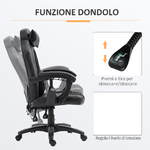 HOMCOM-Sedia-Poltrona-da-Ufficio-Massaggiante-e-Riscaldante-Design-Ergonomico-Reclinabile-Ecopelle-68L×69P×-108-117-Acm-Nera