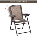 Outsunny-Set-Arredo-per-Esterni-con-Tavolino-in-Vetro-e-Sedie-Marrone