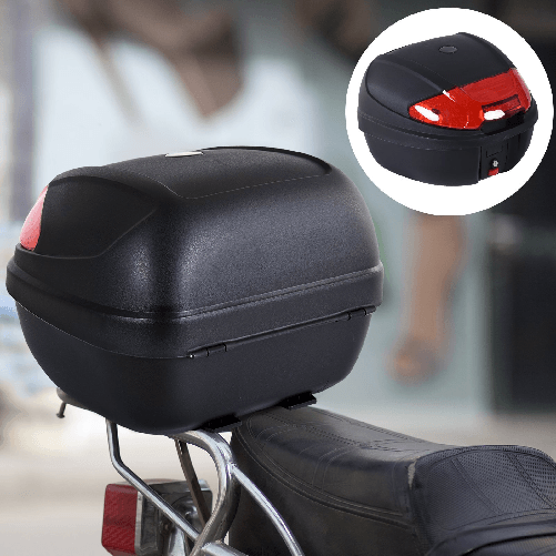 HOMCOM-Bauletto-Baule-Universale-Posteriore-per-Moto-Scooter-Motorini-in-PP-41-x-40-x-30-cm-Nero-30L