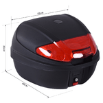 HOMCOM-Bauletto-Baule-Universale-Posteriore-per-Moto-Scooter-Motorini-in-PP-41-x-40-x-30-cm-Nero-30L