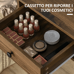 HOMCOM-Set-Tavolo-per-Trucco-con-Sgabello-e-Specchio-Makeup-in-Legno-e-Metallo-Color-Noce