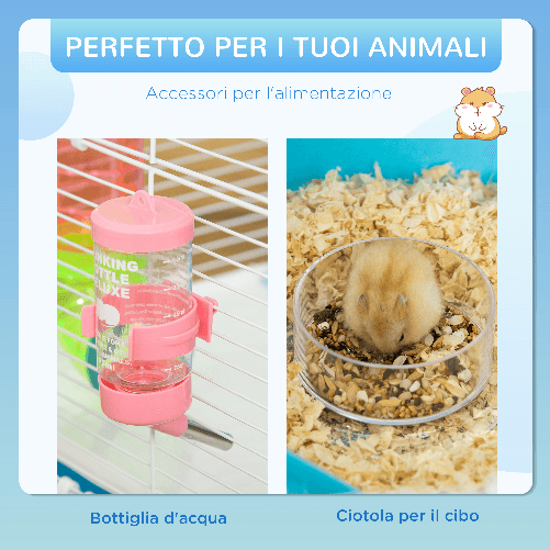 PawHut-Gabbia-per-Criceti-a-5-Livelli-con-Tubi-Casetta-Serbatoio-dell-Acqua-e-Ruota-59x36x69cm