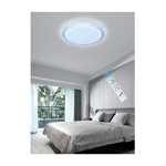 Trade Shop Traesio-plafoniera Led 60 W Lampadario Soffitto Smart Dimmerabile Effetto Cristallo -