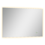 kleankin Specchio Bagno con Luce LED, Sistema Anti-Appannamento e Tasti Touch, 90x60cm, Argento