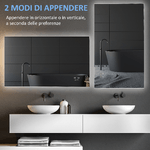 kleankin-Specchio-Bagno-con-Luce-LED-Sistema-Anti-Appannamento-e-Tasti-Touch-90x60cm-Argento