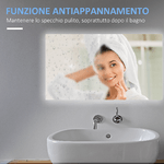 kleankin-Specchio-Bagno-con-Luce-LED-Sistema-Anti-Appannamento-e-Tasti-Touch-90x60cm-Argento