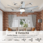 HOMCOM-Ventilatore-da-Soffitto-con-Luce-e-Telecomando-Incluso-6-Velocita-Φ132x40cm