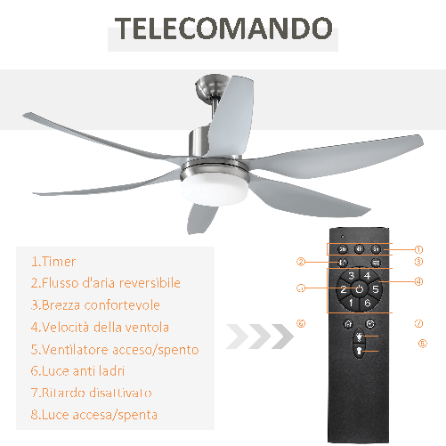 HOMCOM-Ventilatore-da-Soffitto-con-Luce-e-Telecomando-Incluso-6-Velocita-Φ132x40cm