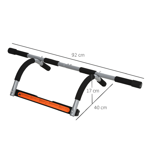 HOMCOM-Barra-per-Trazioni-a-Pressione-per-Porta-Installazione-senza-Viti-e-Telaio-in-Tubi-di-Acciaio-Peso-max--110-kg