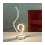 Trade Shop Traesio-lume Da Comodino Ad Onda Design Moderno 10 W Lampada Tavolo Abatjour 39x15 Luce -