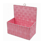 Cleafe-cestino Porta Oggetti Cesto In Tessuto Rosa Organizer Multiuso Per Casa 79095 -