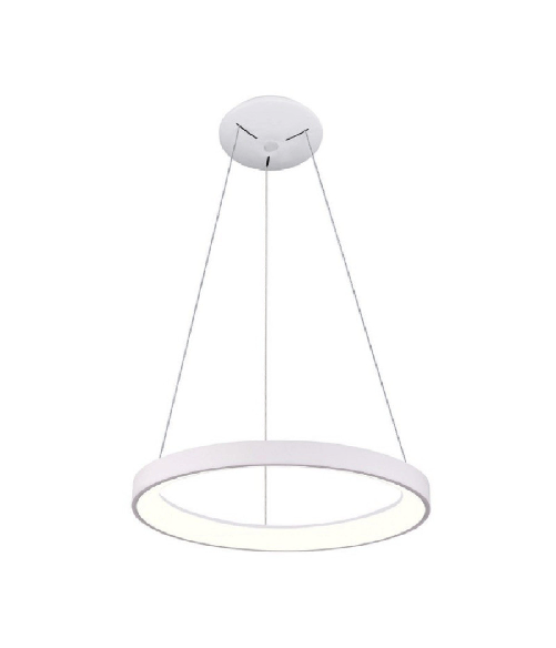 Trade Shop Traesio-lampadario Pendente Led 60 Watt Cct Lampada Sospensione Circolare 78cm Luci 230v -